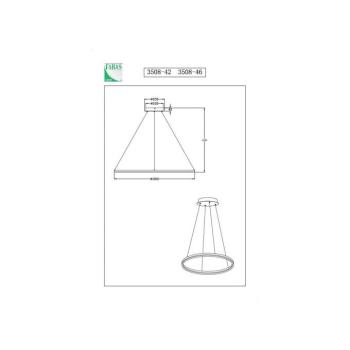 Giotto LED-es függőlámpa, Ø 100 cm, 1 lámpa, fekete kép
