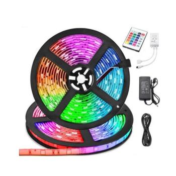 GLO RGB öntapadós led szalag távirányítóval 5 m ip44 rgb5050 led Színváltó táppal együtt 12v/5A 60w kép