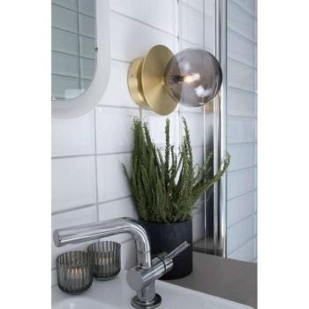 Globen Lighting ART DECO fali lámpa, sárgaréz/fehér Ø 16 cm IP44 kép