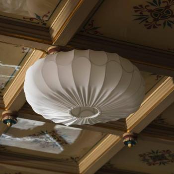 Globen Lighting BLADVERK mennyezeti lámpa, fehér, Ø 50 cm, textil kép