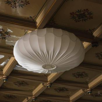 Globen Lighting BLADVERK mennyezeti lámpa, fehér, Ø 70 cm, textil kép