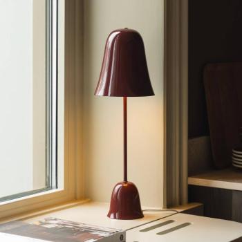 Globen Lighting Blåklockan asztali lámpa, bordó, magasság 56 cm kép