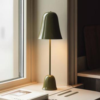 Globen Lighting Blåklockan asztali lámpa, olajzöld, magasság 56 cm kép