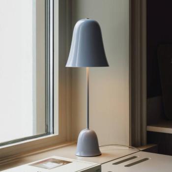 Globen Lighting Blåklockan asztali lámpa, világoskék, magasság 56 cm kép