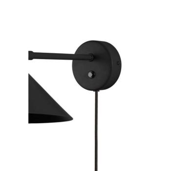 Globen Lighting Cannes fali világítás, fekete, Ø 20 cm kép