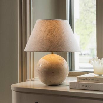 Globen Lighting Castello asztali lámpa, bézs/bézs, magasság 38 cm kép