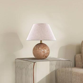 Globen Lighting Castello asztali lámpa, rózsaszín/bézs, magasság 28 cm kép