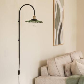 Globen Lighting COBBLER fali lámpa, zöld, magasság 75 cm, üveg kép