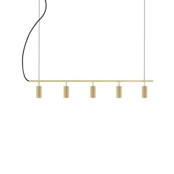 Globen Lighting Hubble 5 függő lámpa, sárgaréz, hossza 130 cm, 3 izzós kép