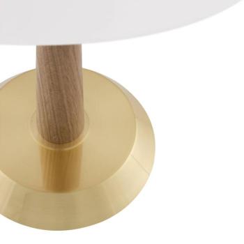 Globen Lighting Ligna asztali lámpa, magasság 39 cm, fehér/réz kép