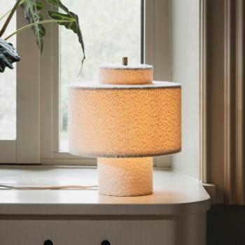 Globen Lighting Noah asztali világítás, fehér, magasság 31 cm, textil kép