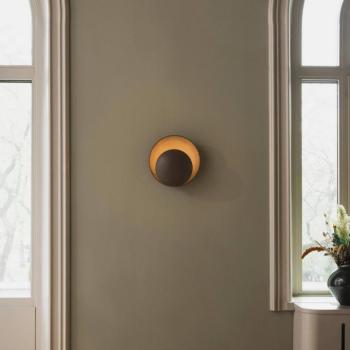 Globen Lighting ORBIT fali világítás, barna, Ø 30 cm, dugasz kép