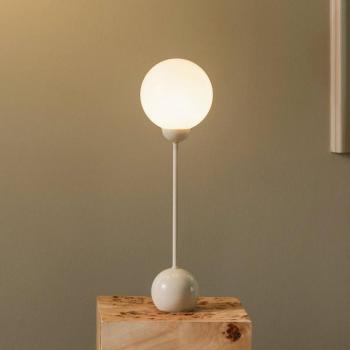 Globen Lighting Ripley asztali lámpa, bézs színű, magasság 52 cm, vas/üveg kép