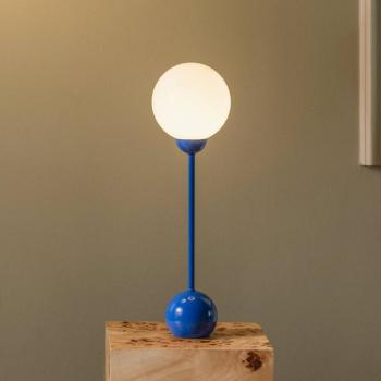 Globen Lighting Ripley asztali lámpa, kék, magasság 52 cm, vas/üveg kép