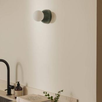 Globen Lighting Torrano fali világítás, zöld, Ø 13 cm, IP44 kép