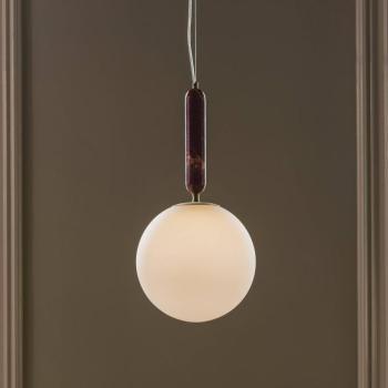 Globen Lighting Torrano függő lámpa, piros, Ø 30 cm, márvány kép
