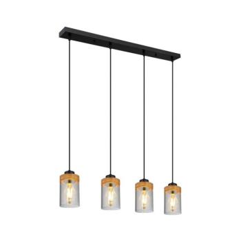 Globo 15557-4H - FINCA 4 ágú fém/fa függeszték E27 40W 230V 15557-4H kép