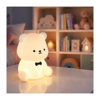 Globo 2870 - TEDDY LED RGBW, fényerőszabályozható, újratölthető gyerek éjjeli lámpa, 1 W LED, 5 V, 1200 mAh, mackó alakú 2870 kép