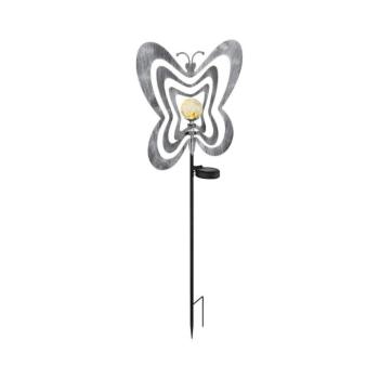 Globo 36581 - LED napelemes lámpa LED/0,06W/3V IP44 ezüst pillangó 36581 kép