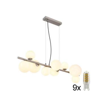 Globo 56140-9H - LED Csillár zsinóron RIHA 9xG9/3W/230V króm 56140-9H kép