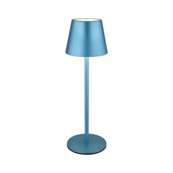 Globo 58488BL-LED VANNIE, fényerőszabályozható érintésvezérelt tölthető kültéri asztali lámpa 3W/5V IP54 1800mAh kék 58488BL kép