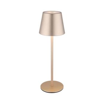 Globo 58488CH-LED VANNIE érintéses, dimmelhető, újratölthető kültéri asztali lámpa, 3W/5V, IP54, 1800mAh, sárgaréz 58488CH kép