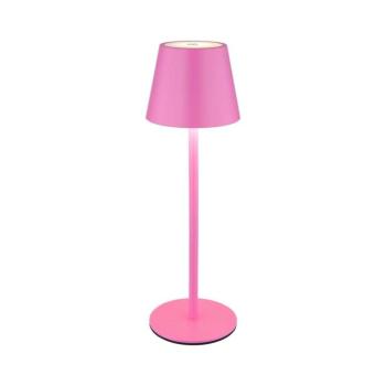 Globo 58488P-LED dimmelhető, érintésvezérlésű, újratölthető kültéri asztali lámpa VANNIE 3W/5V IP54 1800mAh rózsaszín 58488P kép