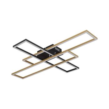 Globo 67208-40G -LED Mennyezeti lámpa DAKARI 40W/230V 3000K 60x80 cm fekete/arany 67208-40G kép