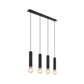 Globo 15499-4H - MARION 4xE27/60W/230V fekete fa függeszték 15499-4H