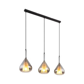 Globo 15542-3 - Csillár zsinóron GEEKY 3xE27/60W/230V fekete 15542-3 kép
