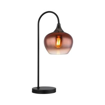 Maxy asztali világítás, réz/fekete, üveg, 54 cm magas, E27 kép