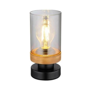 Globo 15557T - Asztali lámpa FINCA 1xE27/40W/230V fém/fa 15557T kép