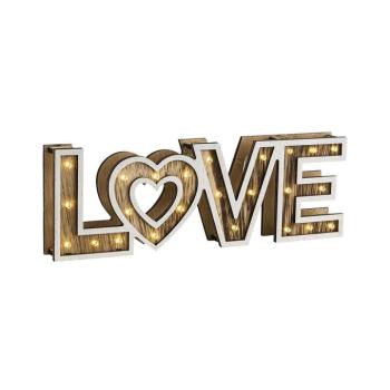 Globo 29976 - LED asztali lámpa LOVE 24xLED/0,06W/3xAA nyárfa 29976 kép