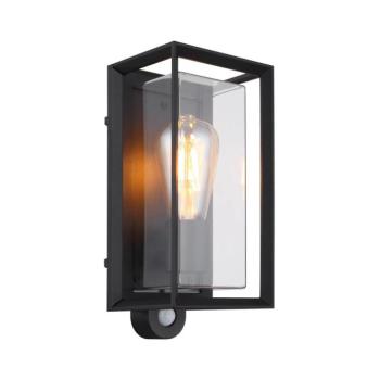 Globo 31982SS -Érzékelős kültéri fali lámpa LOGANA 1xE27/60W/230V IP44 fekete 31982SS kép
