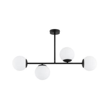 GLORIS rúdon függesztett csillár 4xE14/10W/230V fekete 63432