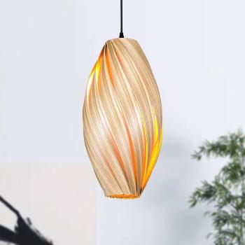 Gofurnit Ardere függő lámpa, olívafából, magasság 50 cm kép