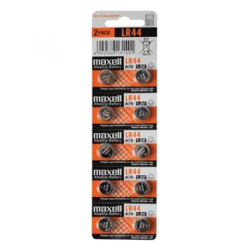 Maxell LR44 gombelem, alkáli, LR44, 1,5V, 10 db/csomag kép