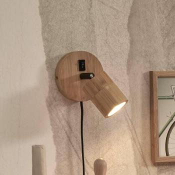 GOOD & MOJO Java fali lámpa, dugaszos, 1 izzó, természetes kép