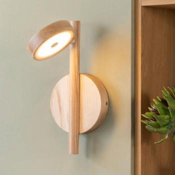 GOOD & MOJO Okinawa LED fali lámpa, természetes színű, dugaszos, fa kép