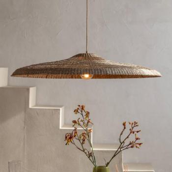 GOOD & MOJO Santorini lógó lámpa, Ø75 cm, természetes színű, tengeri fű, E27 kép