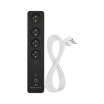 GoSmart 4Z okos hosszabbító kapcsolóval, 1xUSB-A, 1xUSB-C, 2 m, Wi-Fi Tuya P1412SM kép