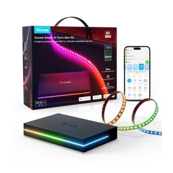 Govee - AI Sync Box 2 okostévé RGBICW háttérvilágítás 55-65" Wi-Fi H8604C12