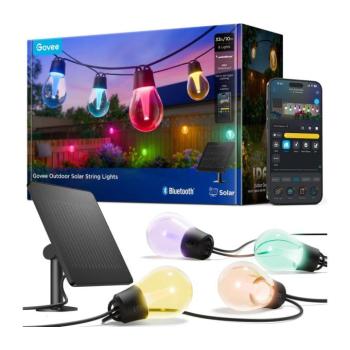 Govee - LED RGBICW napelemes fényfüzér 8xLED/6W/5V Wi-Fi Matter IP67 H3001311 kép