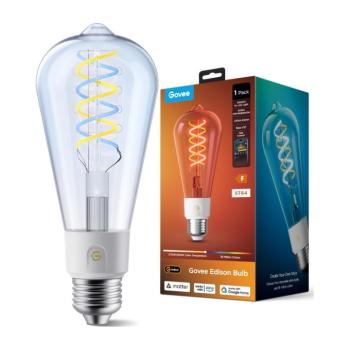 Govee - LED RGBWW dimmelhető izzó Smart MATTER ST64 E27/5W/230V 2700-6500K Wi-Fi R14C0CC1 kép