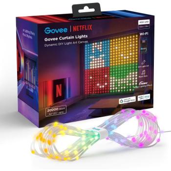 Govee Netflix RGBIC Curtain Light, 400 LED, 1,5×1,5 m