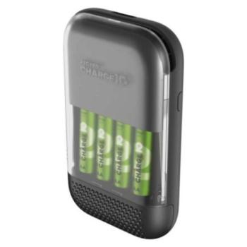 GP Akkumulátor töltő Charge 10 S491 + 4× AA, B56499 kép