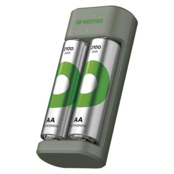 GP Akkumulátor töltő Eco E221+2xAA ReCyko 2100mAh, B50224 kép