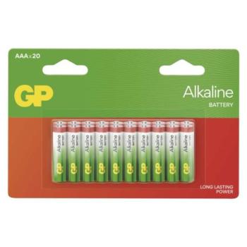 GP Alkaline elem LR03 (AAA), 20db, 1,5V, B0412L kép