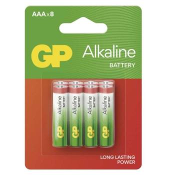 GP Alkaline elem LR03 (AAA), 8db, 1,5V, B04138 kép