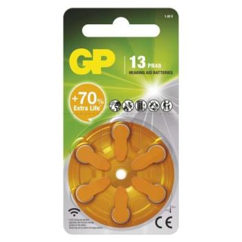 GP Gombelem hallókészülékekbe ZA13 6db/bliszter kép